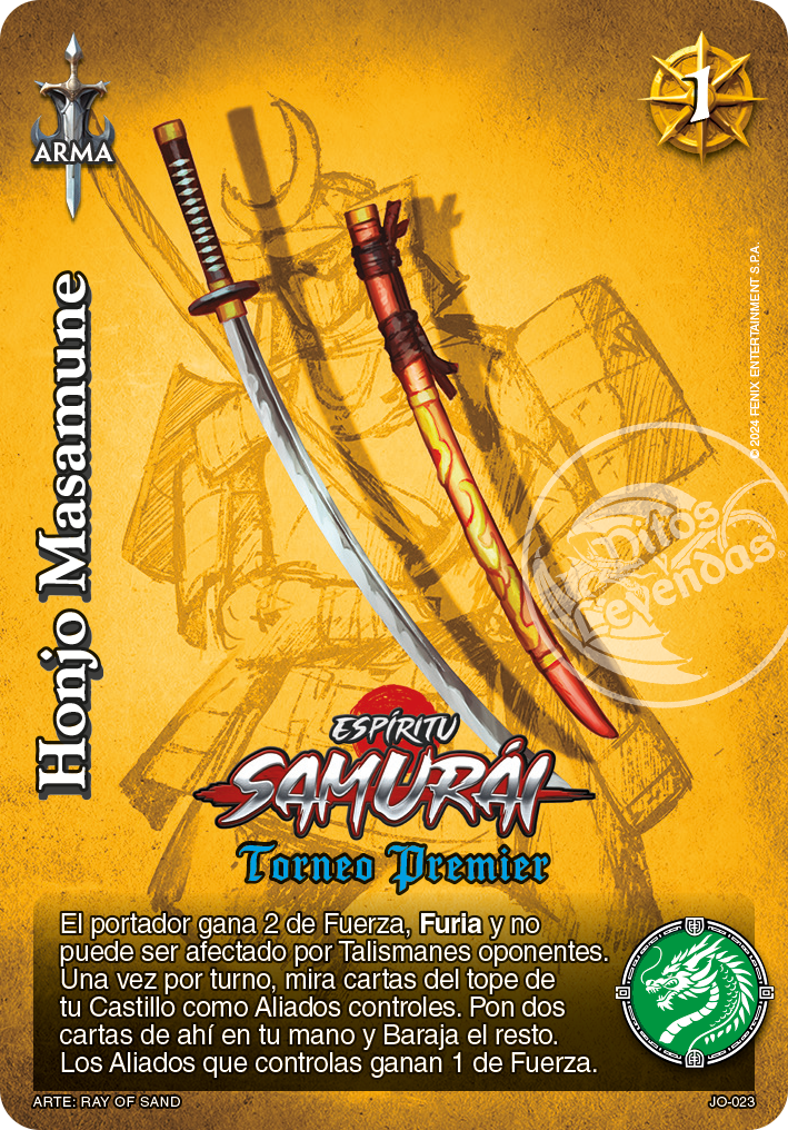 Honjo Masamune Torneo Premier promo
