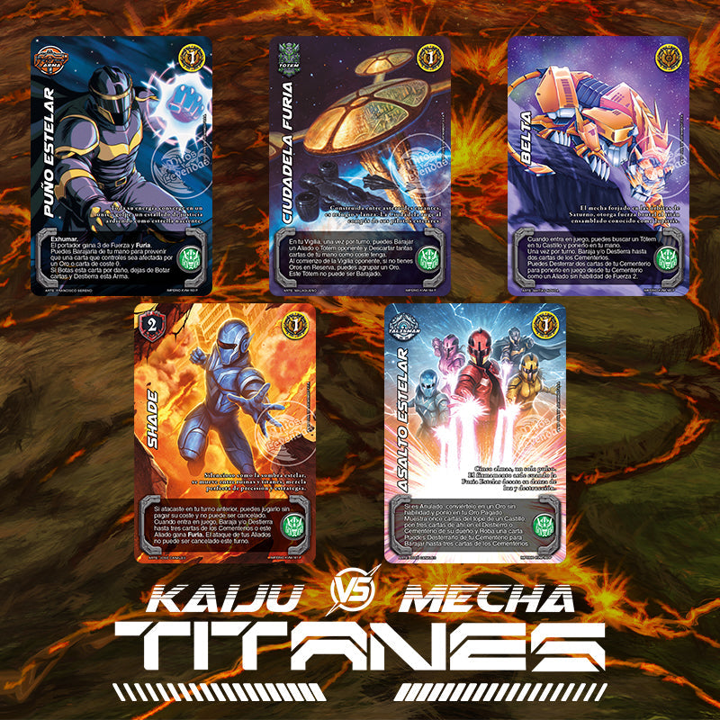 3 Kit Batalla Kaiju vs Mecha: Titanes - Furia Estelar + Bomba eléctrica