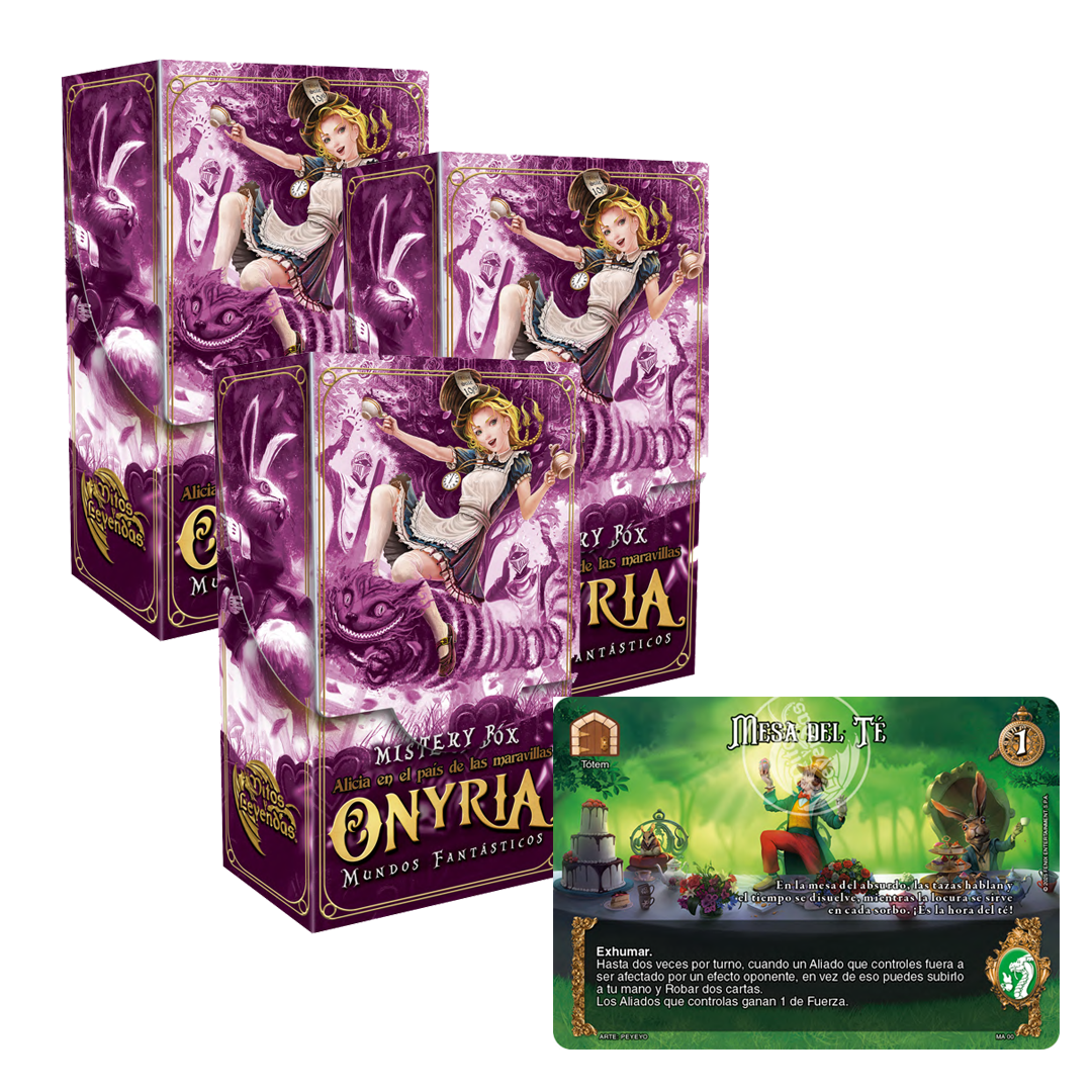 3 Mystery Box Onyria - Alicia en el País de las Maravillas (mesa de té sujeto a stock)