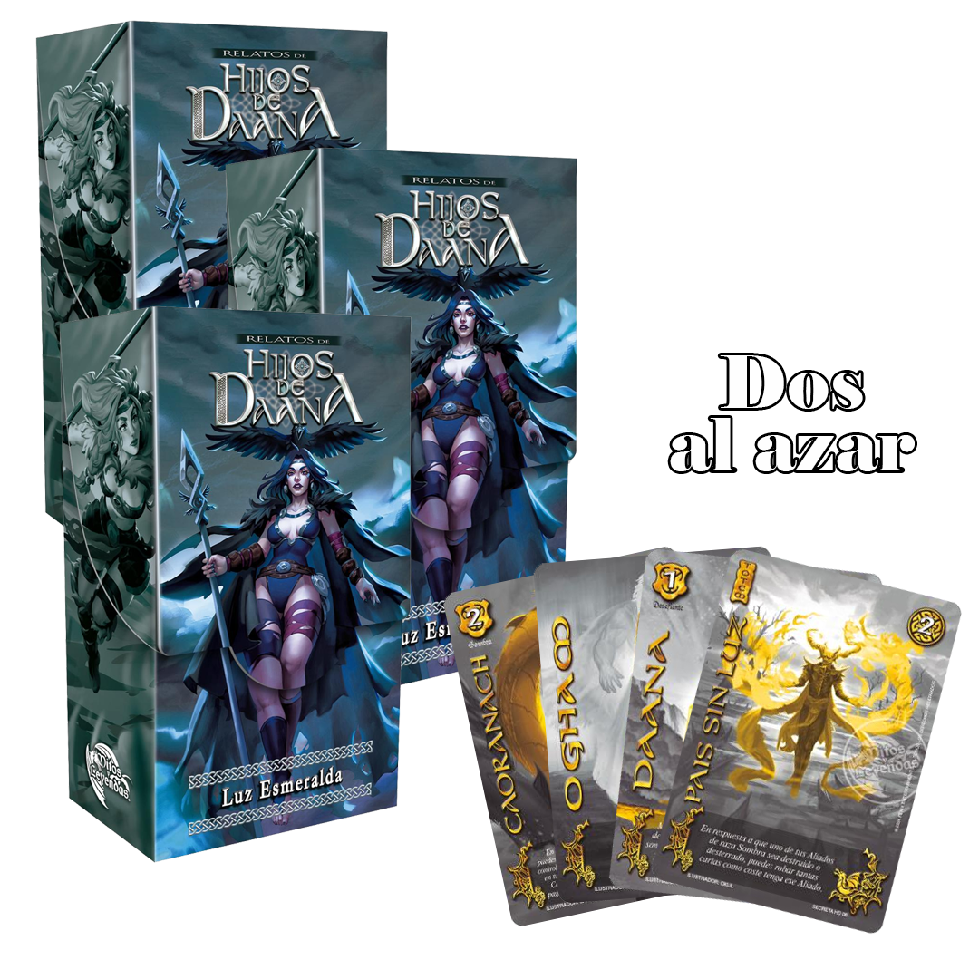3 Relatos de Hijos de Daana - Luz Esmeralda + 2 cartas secretas al azar