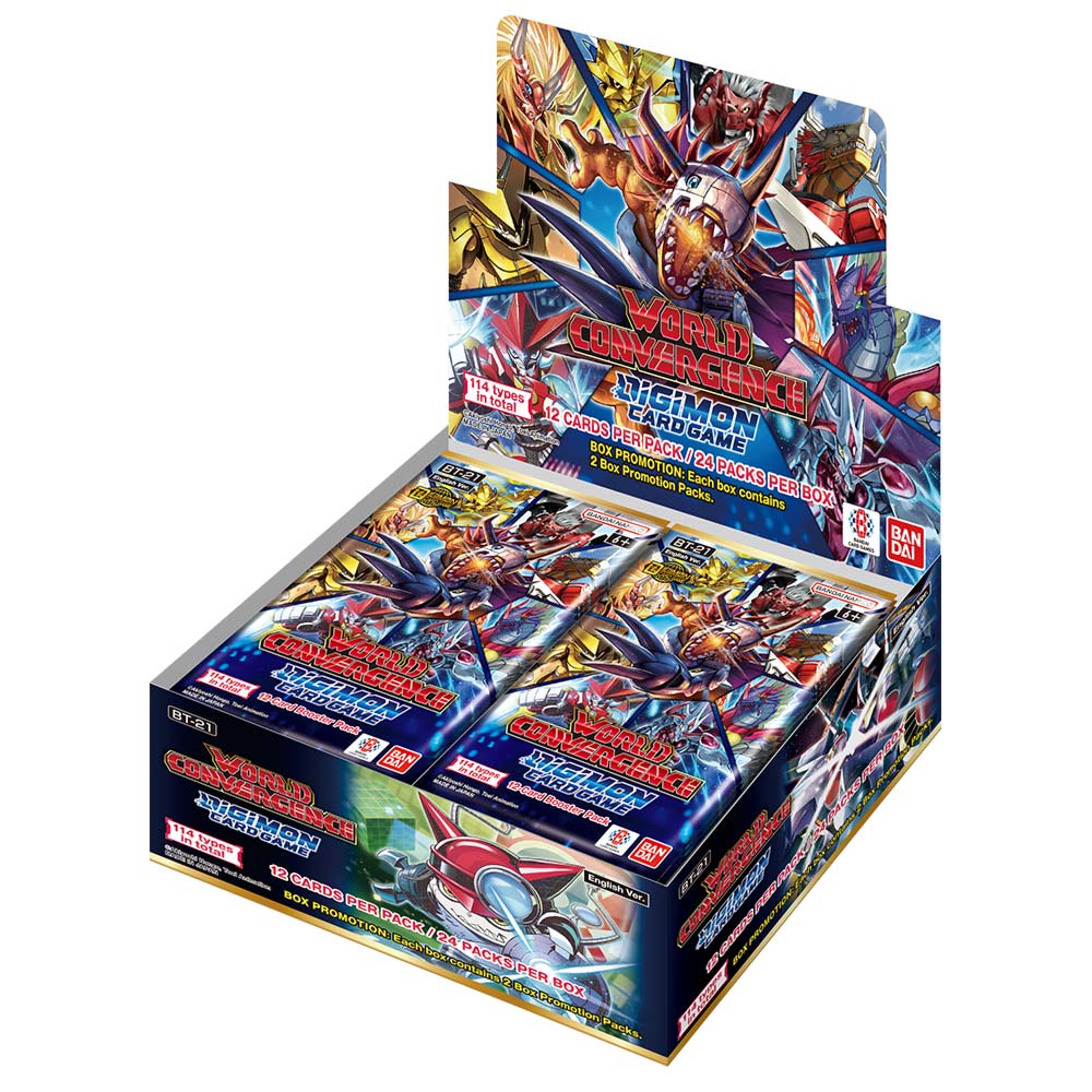 CAJA DE SOBRES DIGIMON CG: BT21 WORLD CONVERGENCE