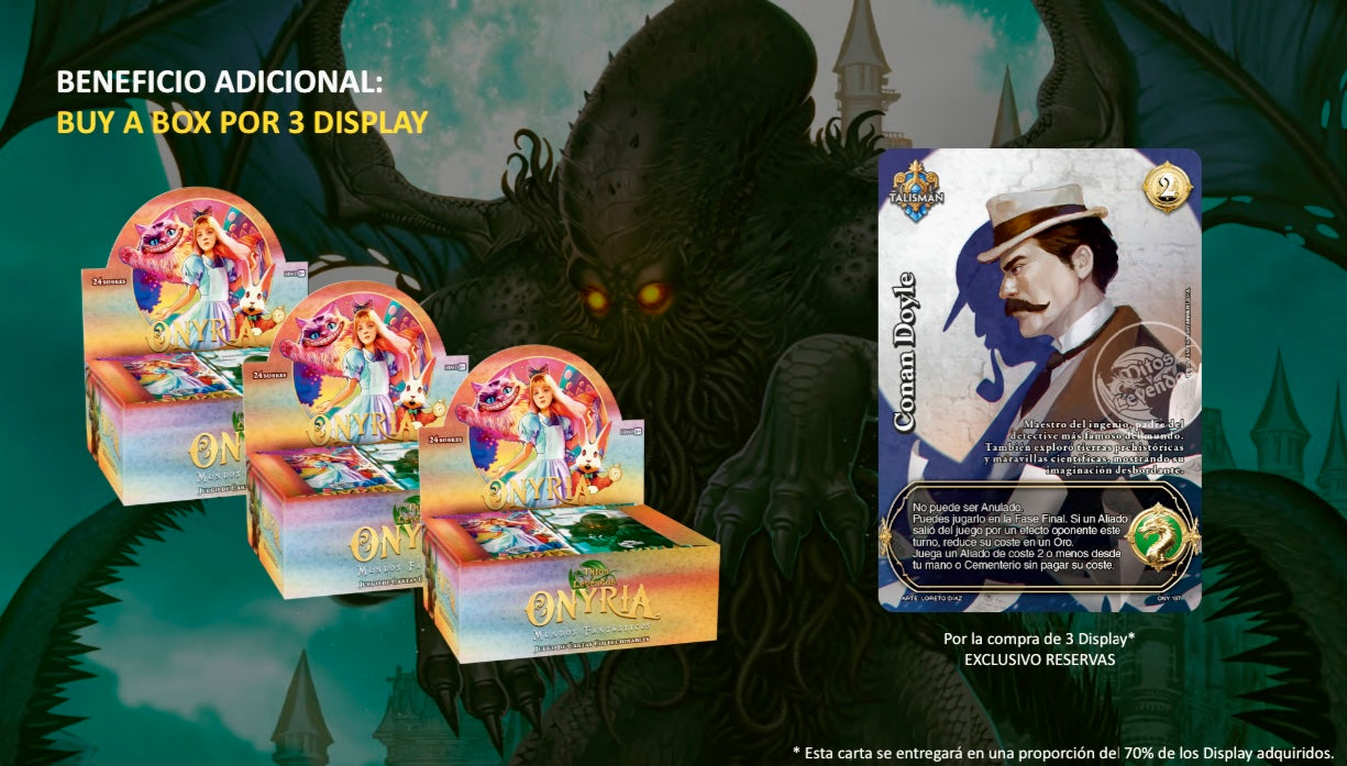 3 Display Onyria Mundos Fantásticos + Conan Doyle (sujeto a stock)