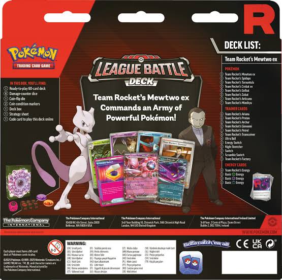 Team Rocket's - Mewtwo EX League Battle Deck (INGLÉS)