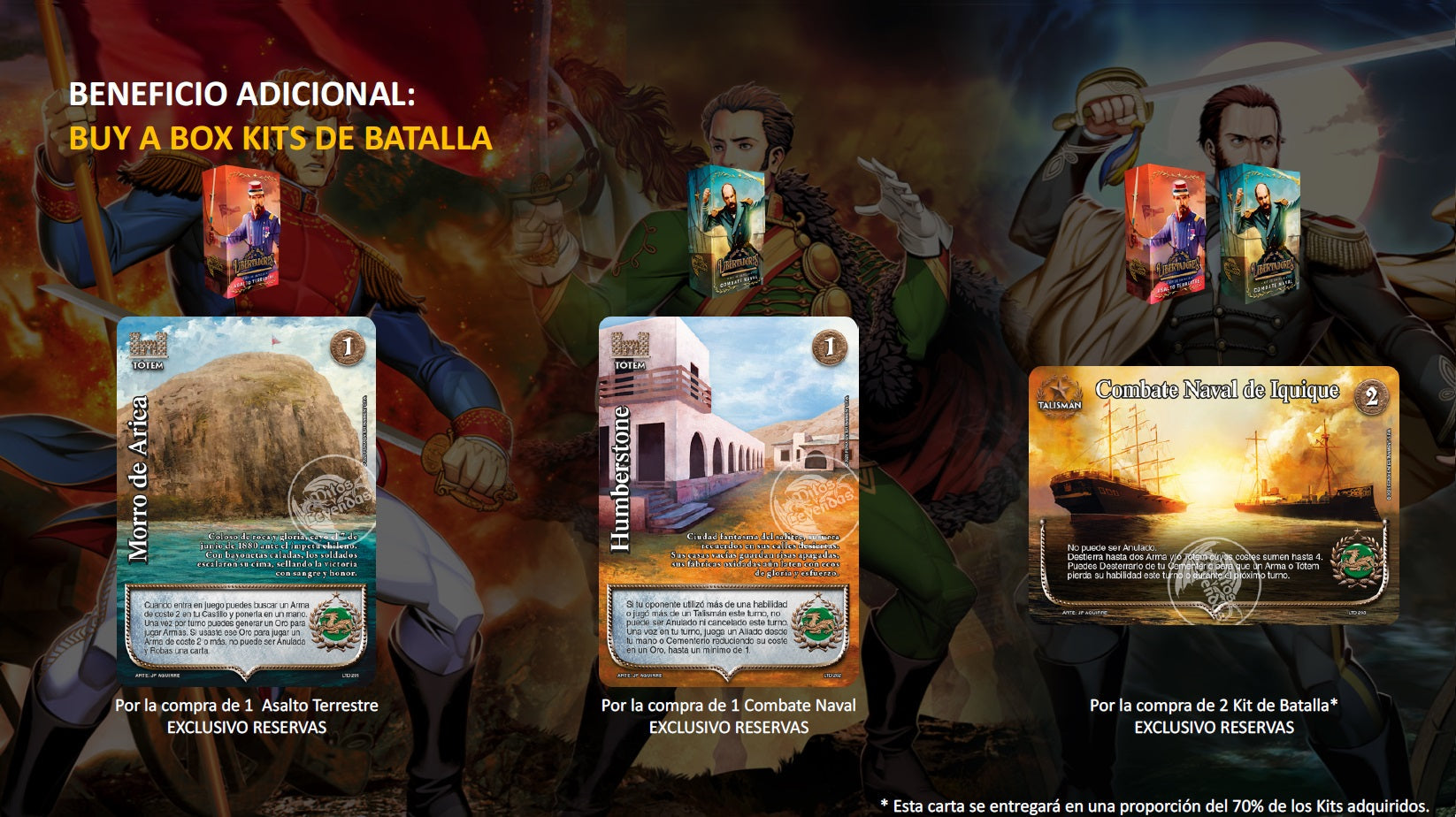 2 Kit Batalla Libertadores - 1 Asalto Terrestre + 1 Combate Naval + Humberstone + Morro de Arica + Combate Naval de