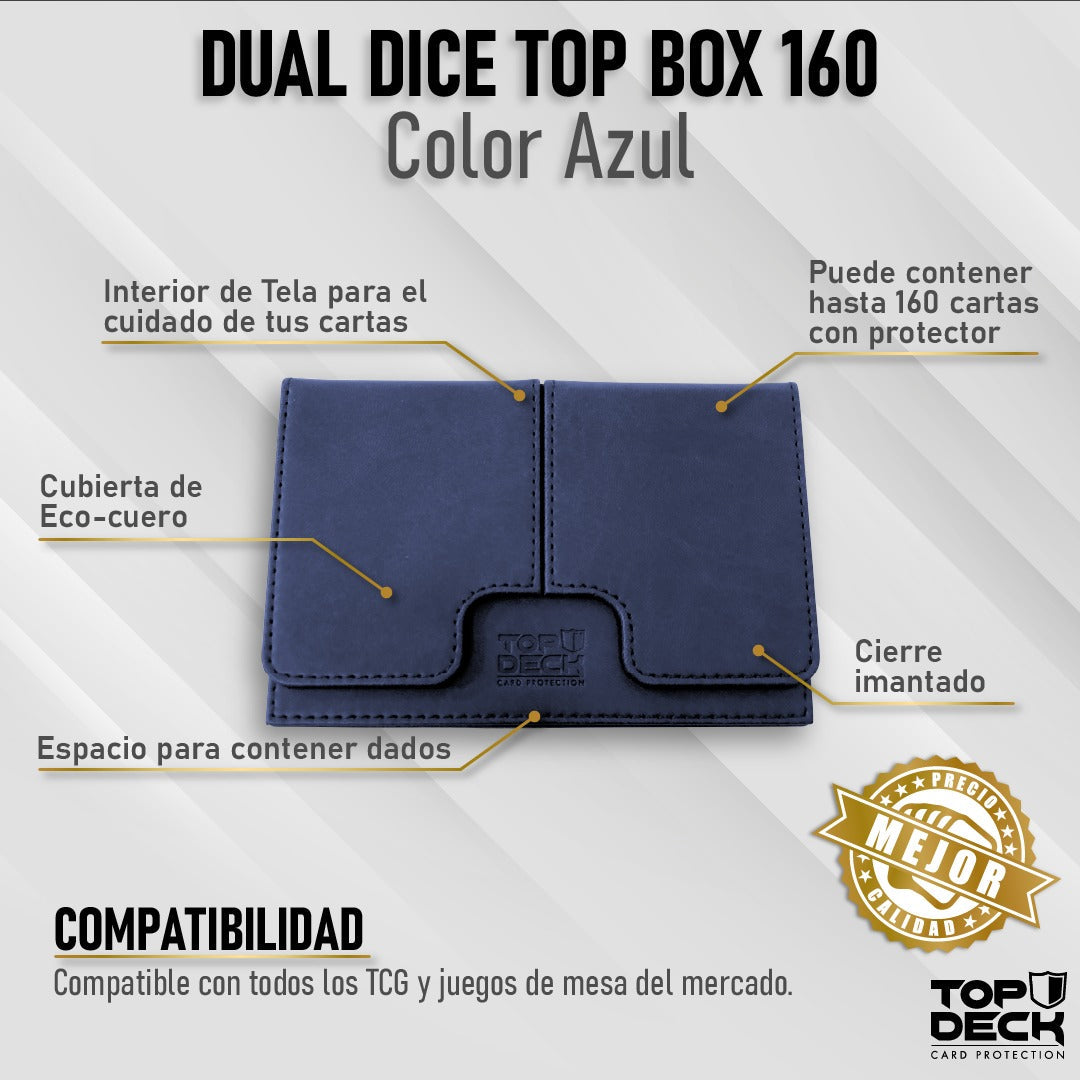 Portamazos Premium | TOPDECK Dual Dice 160 color Azul