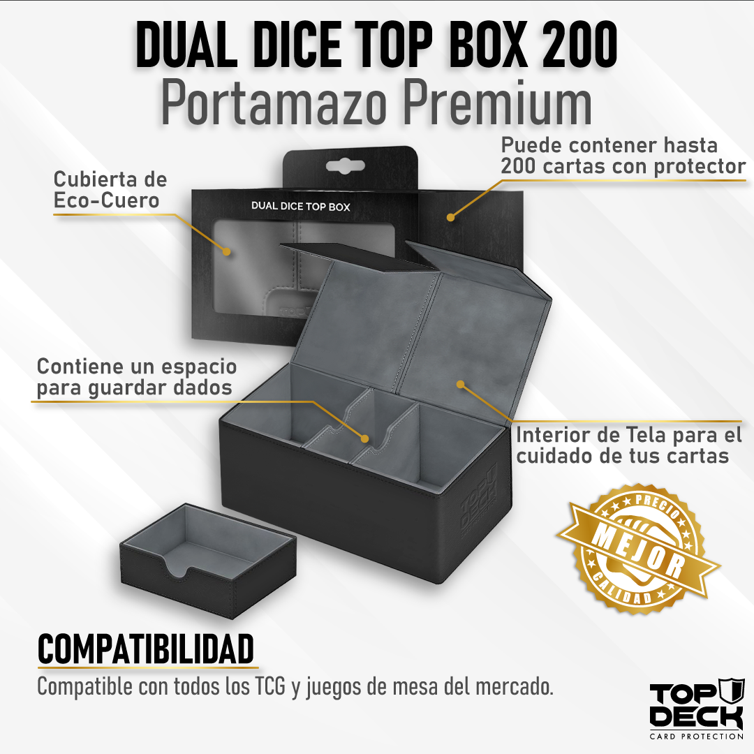 Portamazos Premium | TOPDECK Dual Dice 200 color Negro