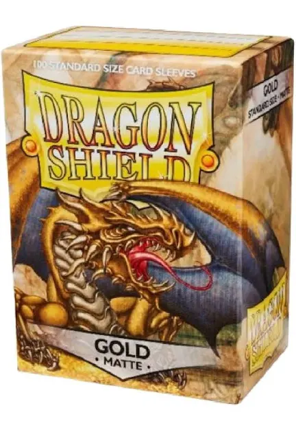 Dragon Shield Sleeves: Standard- Matte Gold (100 Ct.)