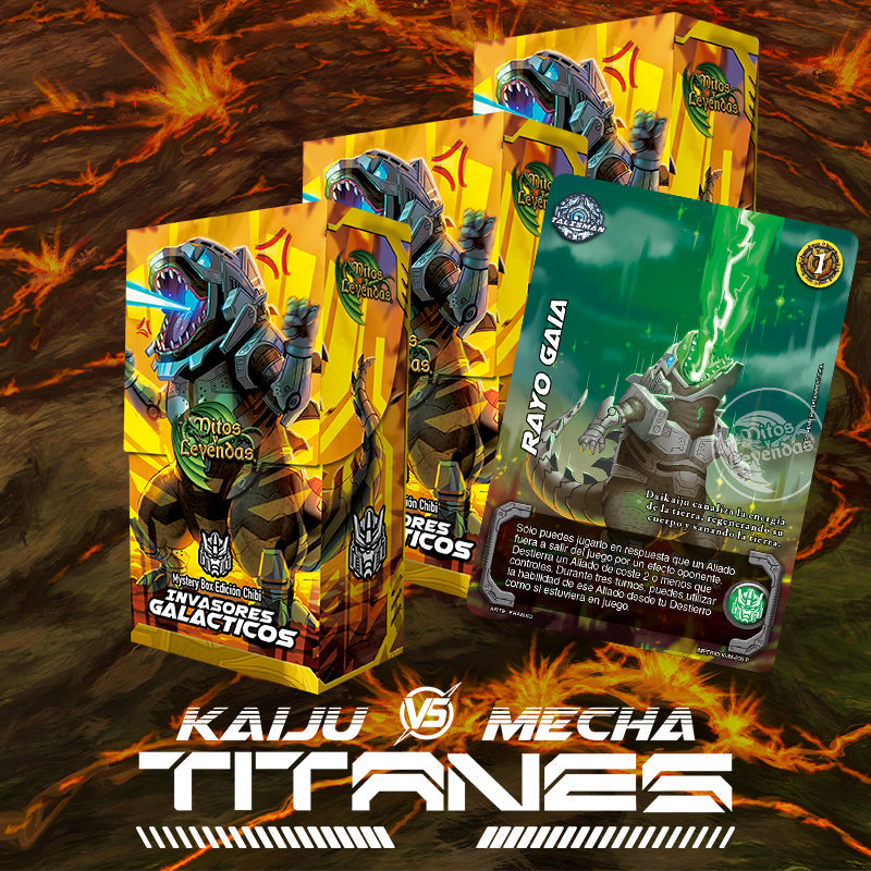 3 Mystery Box Kaiju vs Mecha: Titanes - Invasores Galácticos + Rayo Gaia