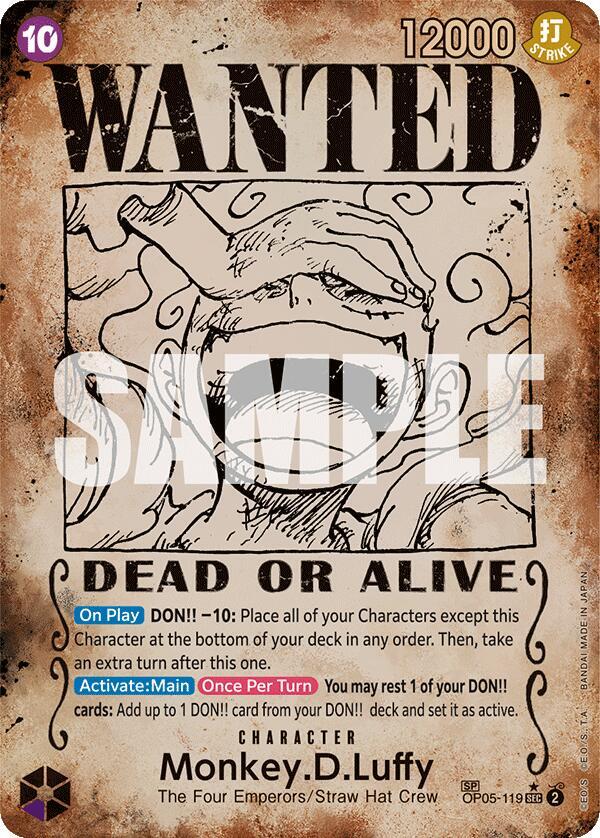 Monkey.D.Luffy Wanted Poster OP05-119