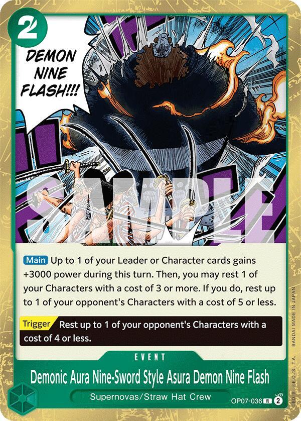 Demonic Aura Nine Sword Style Asura Demon Nine Flash op07-038