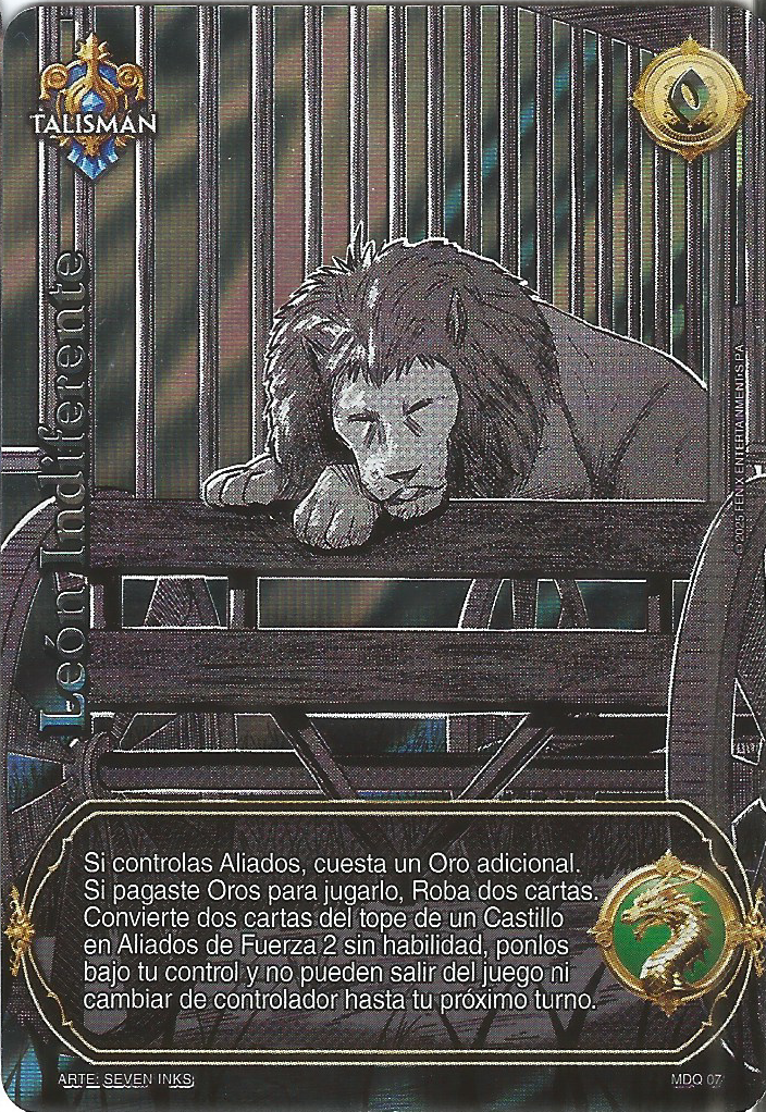 León indiferente (Onyria)
